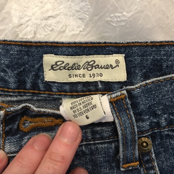 Eddie Bauer high rise denim jean shorts 6 jeans - Picture 3 of 3